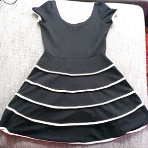 Black and white classic Aline dress